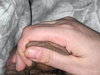 Step mom hand pulled out step son dick without shame and handjob
