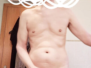 Jerking off my morning wood and eating my cum