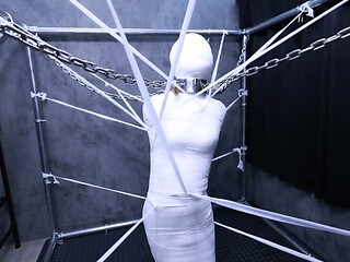 A Cute Girlfriend Wrapped All Over in Bandages
