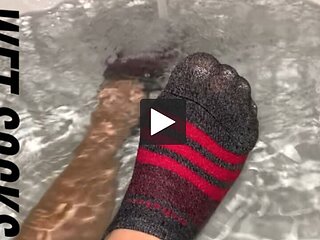 Wet Sock Fetish in Athletic Socks