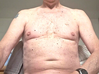 GRANDPA EXHIBITIONIST BEDROOM BONDAGE JERKING MESSY CLOSE UP CUMSHOT
