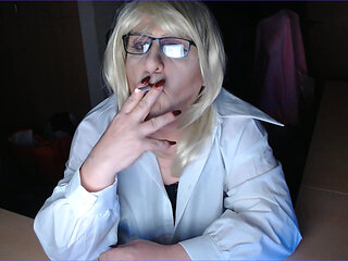 Tgirl indulging her smoking interest - Early Video