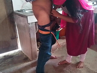 Indian Housewife Enjoys Taking Her Husband's Penis in Her Mouth