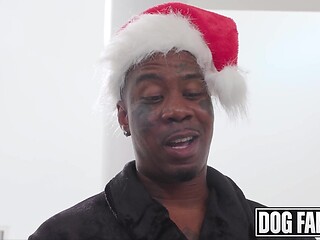 Busty Rissa May devours stepdad's massive holiday cock