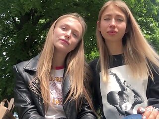 Hot blonde girls enjoy some girl-on-girl action with toys and kisses