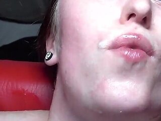 Fuck a Baby Inside Me! Get Me Pregnant! Creampie Gangbang with Skinny Slut