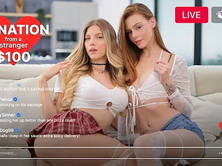 Two Camgirls, One Pizza Guy  Fans Paid to Make It Happen