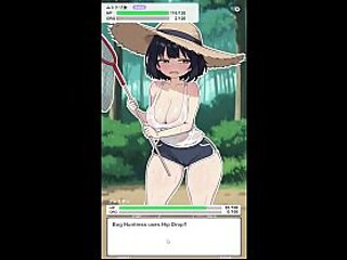 Bug Huntress battles for some outdoor anal fun with beads
