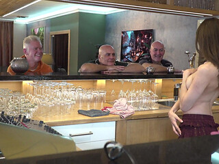 Becky California Gangbang with 7 Oldmen Full Video Only At Oldje