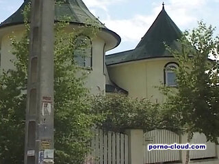 Deepthroat blonde pounded with cock and toy