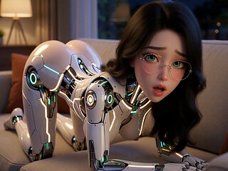In the near future, robots will give you the best orgasm of your life (AI-generated).
