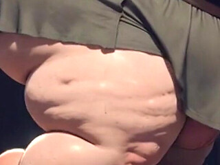 Massive SSBBW Dominatrix Crushing Skinny Slave with Her Weight - Humiliation