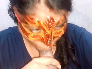 Neha Bhabhi Sucks The Dick Very Well Continuously Without Stopping
