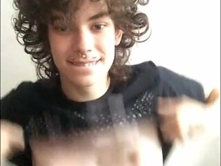 Adorable She-male Blows a load