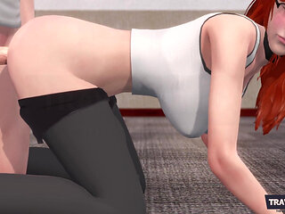 Sexy Babe Works Out in Yoga Pants