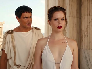 Helen of Troy fucks and sucks and gets cum inside her pussy and on her belly