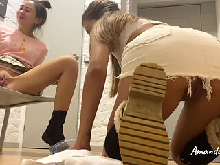 Lesbian Hot Sex Masturbation but They Dont Know About Somebody See