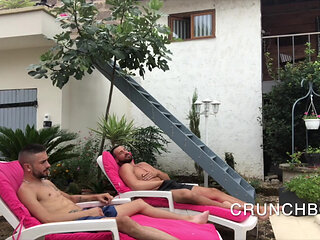 Two Twinks Fucking Rax Outdoor in Garden