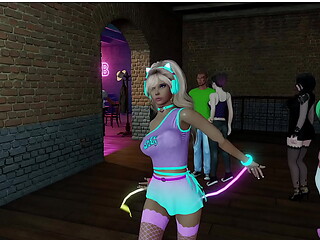 Milena transgender in porn 3D game dansing