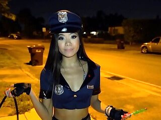 Asian Teen Vina Sky in Halloween Costume Gets Hardcore Fuck