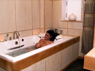 Blonde bombshell gets a brutal bang and a rough fuck in the tub