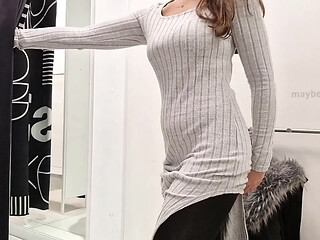 Amateur GF sucks cock and shows big tits