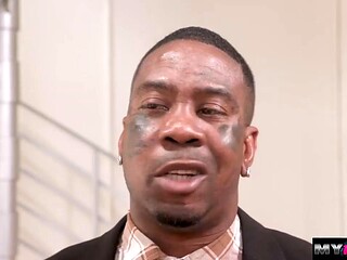 Black Stepdad Pounds Busty Milfs Pussy and Gulps Cum on Face