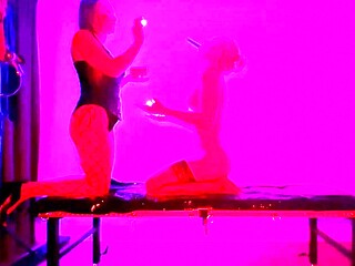 Slim teen brunettes have lesbian anal fun