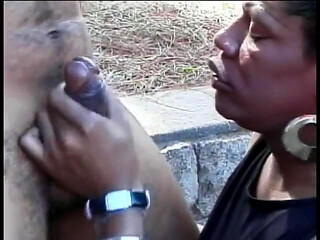 Black shemale Vinicius with big jugs is fond of riding hard pole of her boyfriend on the small glade