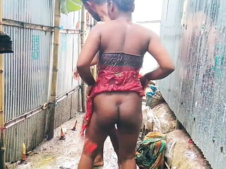 Rainy Day Schoolgirl Brings Soaked Indian Bhabhi Home for Wild Group Fuck
