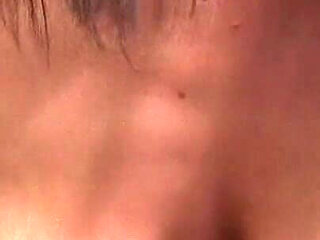 18 Year Old Beautiful Brunette Does Best Handjob with Squirting on Tits