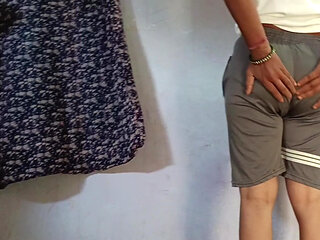 stepSister is undressing in front of her stepbrother and sucking his stepbrother&#039;s cock, saying don&#039;t hit the ass, ste