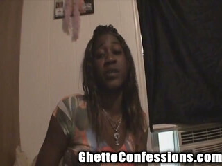 Ebony bombshell gives deep and wet blowjob