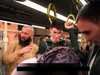 Yasmin Fucked by Strangers on Public Bus  Big Ass Anal Group Sex