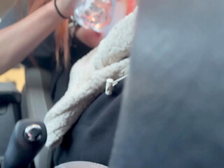 Italian Big Tits Milf Artemisia Love Flashing her bit tits while driving around Long hair fetish