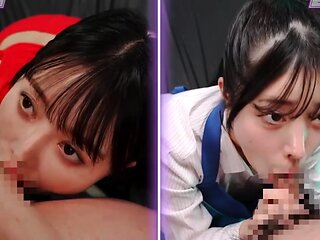 Great close up in japanese teen blowjob pov