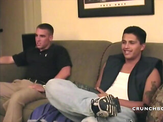 Two so sexy latinos straight boy curious show the cock and compare the size