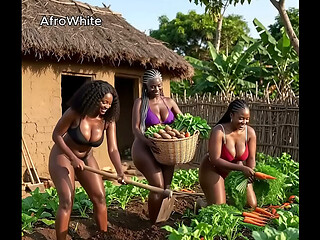 [AI Generated] an african village witch doctor from Ghana and Nigeria fucks mature ebony sexy Nigerian grand ma raw