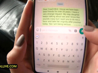 Flexible 18yo gymnast tricks her coach and stepdad  Mia Split part 1