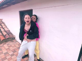 My neighbor invites me to wet my pussy