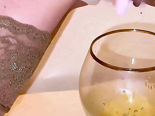 Sperm Drain 7: Bitch Axell Films Her Pissing and Playing with an Anal Plug in Her Panties!