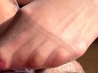 Foot Job & Cum on Feet & Nylon Compilation