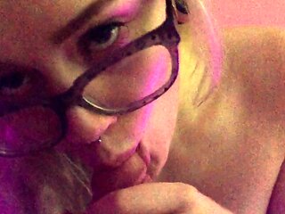 Small tit GF gives POV blowjob on my denim
