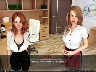 Seductive stepdaughter teases in a steamy PC game