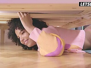 Jimmy Bud And Romy Indy In Oiled Up Ebony Cunt Massage Turns Into Him Fucking Her From Behind