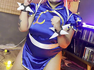 Chubby Girl Chun-li Photoshoot Making of Thick Curves Cosplay Behind Scenes