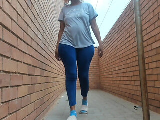 Risky outdoor flashing my big ass