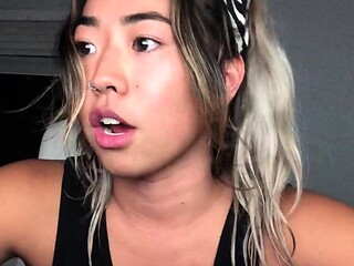 Blonde tight pussy babe solo toy fun in glamour masturbation