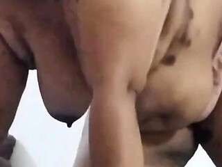 Naked Yoga Practice of a Cute Chubby House Wife. Round Ass, and Cute Round Nipples