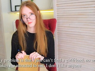 A Trip to a Psychologist Ended with Sex with a Cute Girl in Stockings
